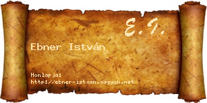 Ebner István névjegykártya